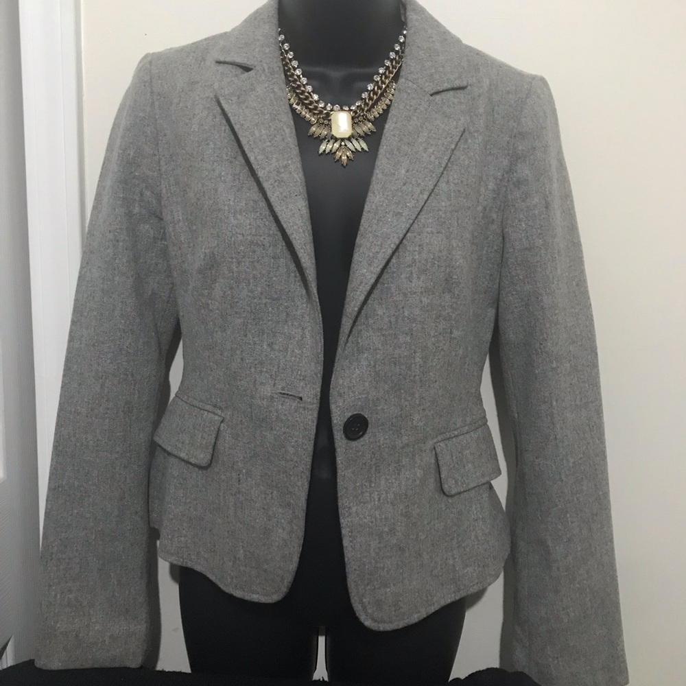 Express light gray wool blazer